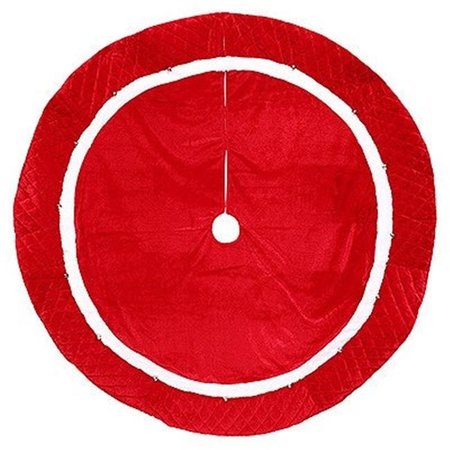 DYNO SEASONAL SOLUTIONS Dyno Seasonal Solutions 238755 56 in. Gold Jingle Bells Velvet Tree Skirt; Red 238755